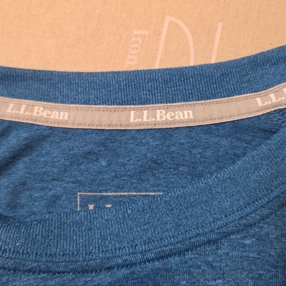 LL Bean Men’s Teal Slightly Fitted Long Sleeve Tee Shirt in size L - Picture 6 of 7
